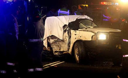 Horrific: The scene of Thursday night’s fatal crash. Horrific: The scene of Thursday night’s fatal crash.